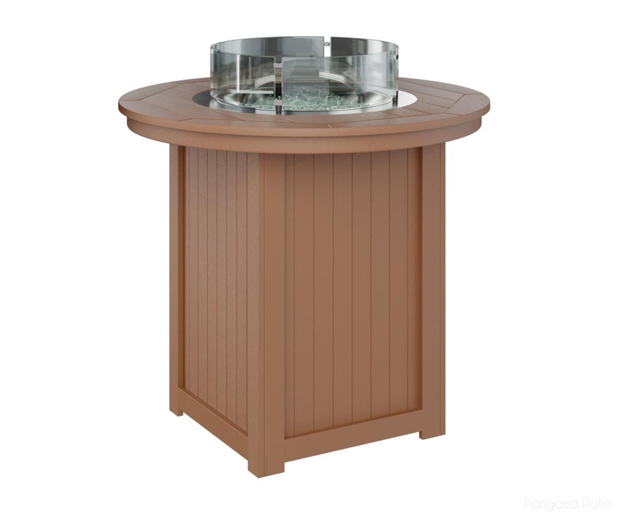 BGDRFT3944BC-Berlin Gardens-Donoma 44" Round Fire Table - Bar Height-Cedar BG-Pangaea Patio