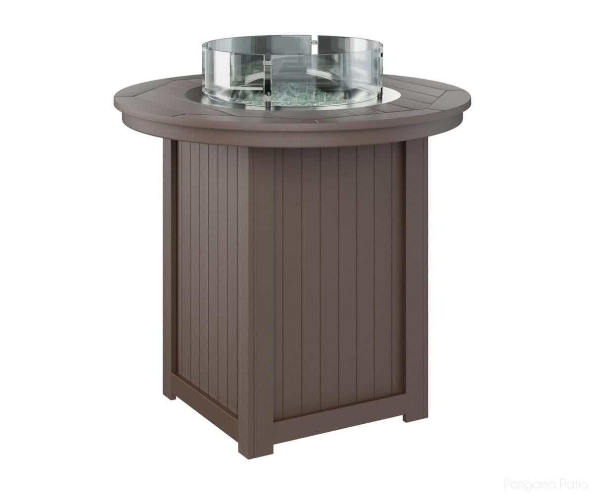 BGDRFT3944BCB-Berlin Gardens-Donoma 44" Round Fire Table - Bar Height-Chocolate Brown BG-Pangaea Patio