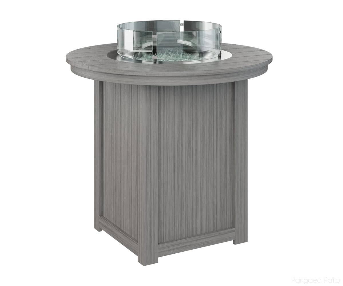 BGDRFT3944BDG-Berlin Gardens-Donoma 44" Round Fire Table - Bar Height-Driftwood Gray BG-Pangaea Patio