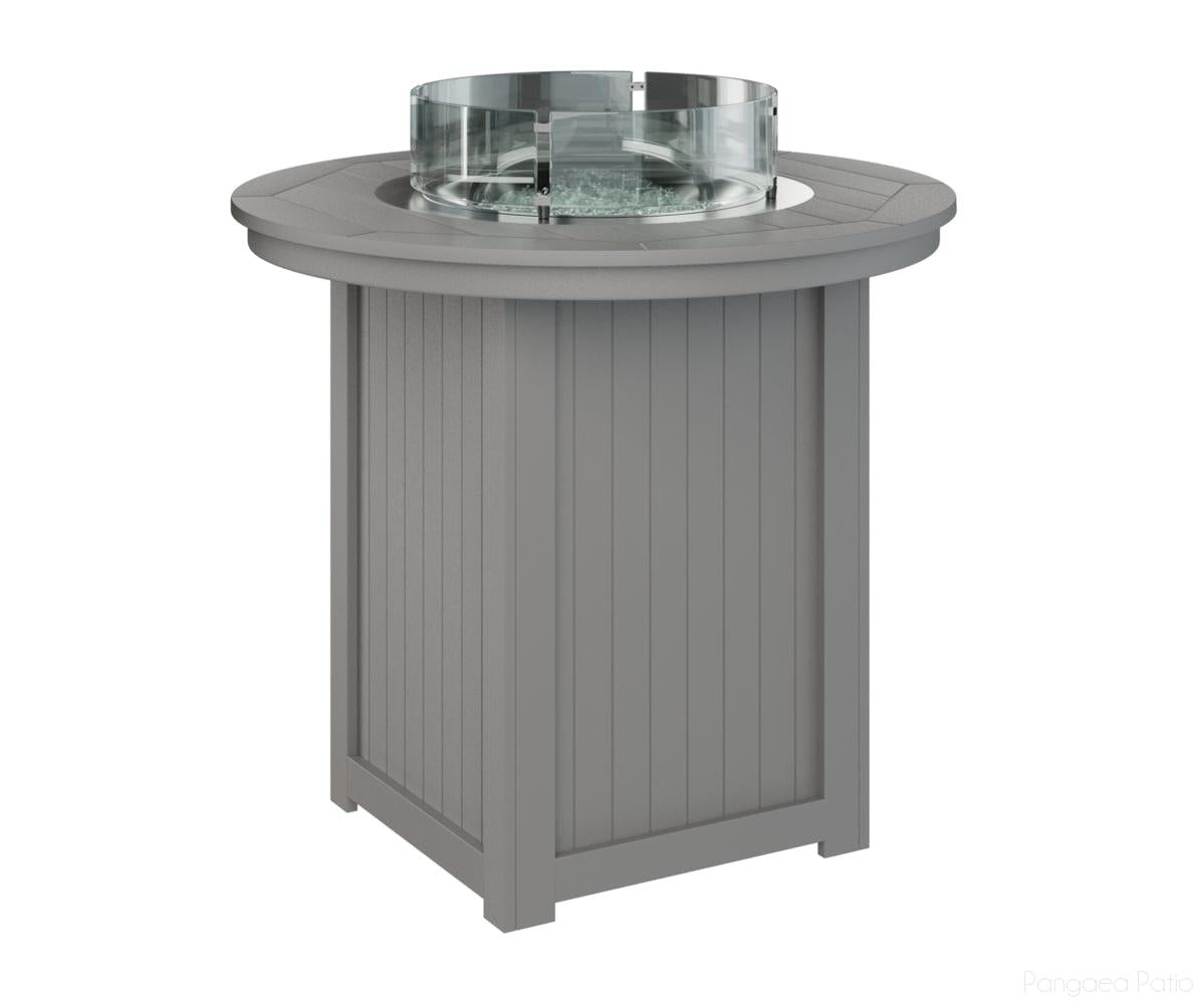 BGDRFT3944BLG-Berlin Gardens-Donoma 44" Round Fire Table - Bar Height-Light Gray BG-Pangaea Patio