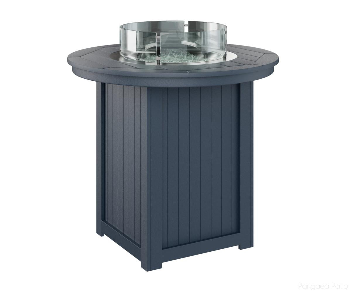 BGDRFT3944BNB-Berlin Gardens-Donoma 44" Round Fire Table - Bar Height-Navy Blue BG-Pangaea Patio