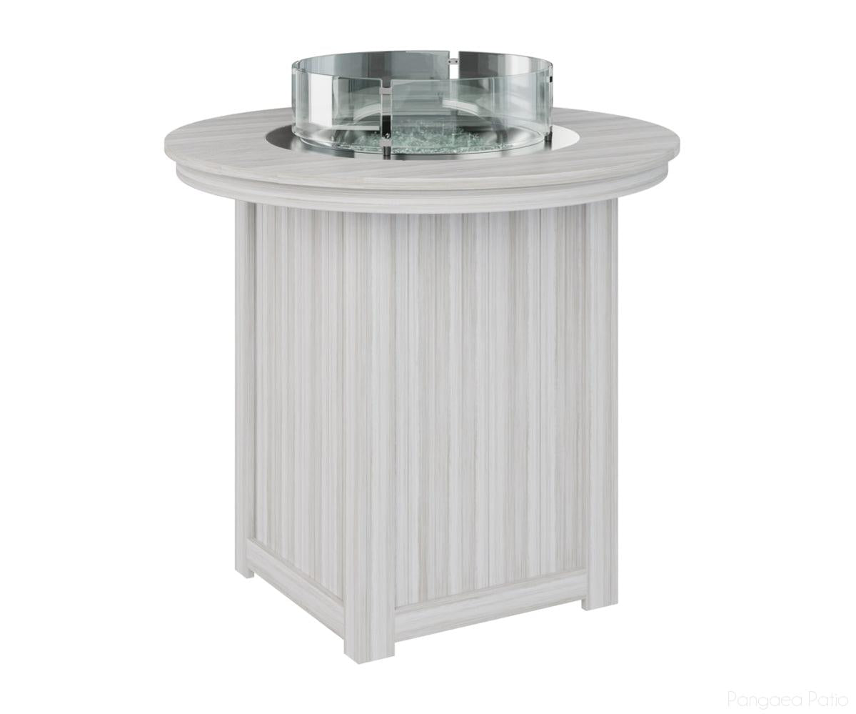 BGDRFT3944BSS-Berlin Gardens-Donoma 44" Round Fire Table - Bar Height-Seashell BG-Pangaea Patio