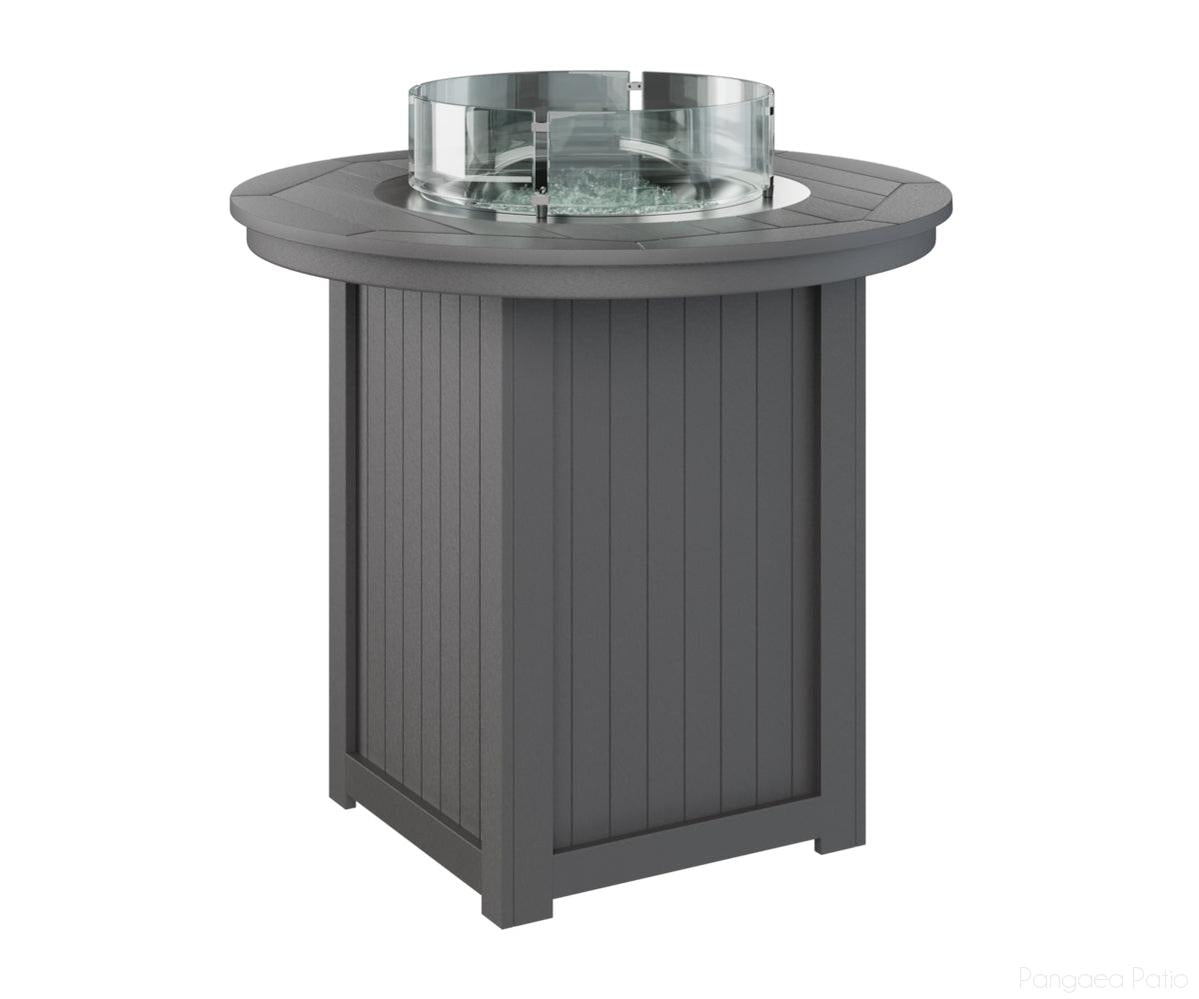BGDRFT3944BSG-Berlin Gardens-Donoma 44" Round Fire Table - Bar Height-Smoke Gray BG-Pangaea Patio