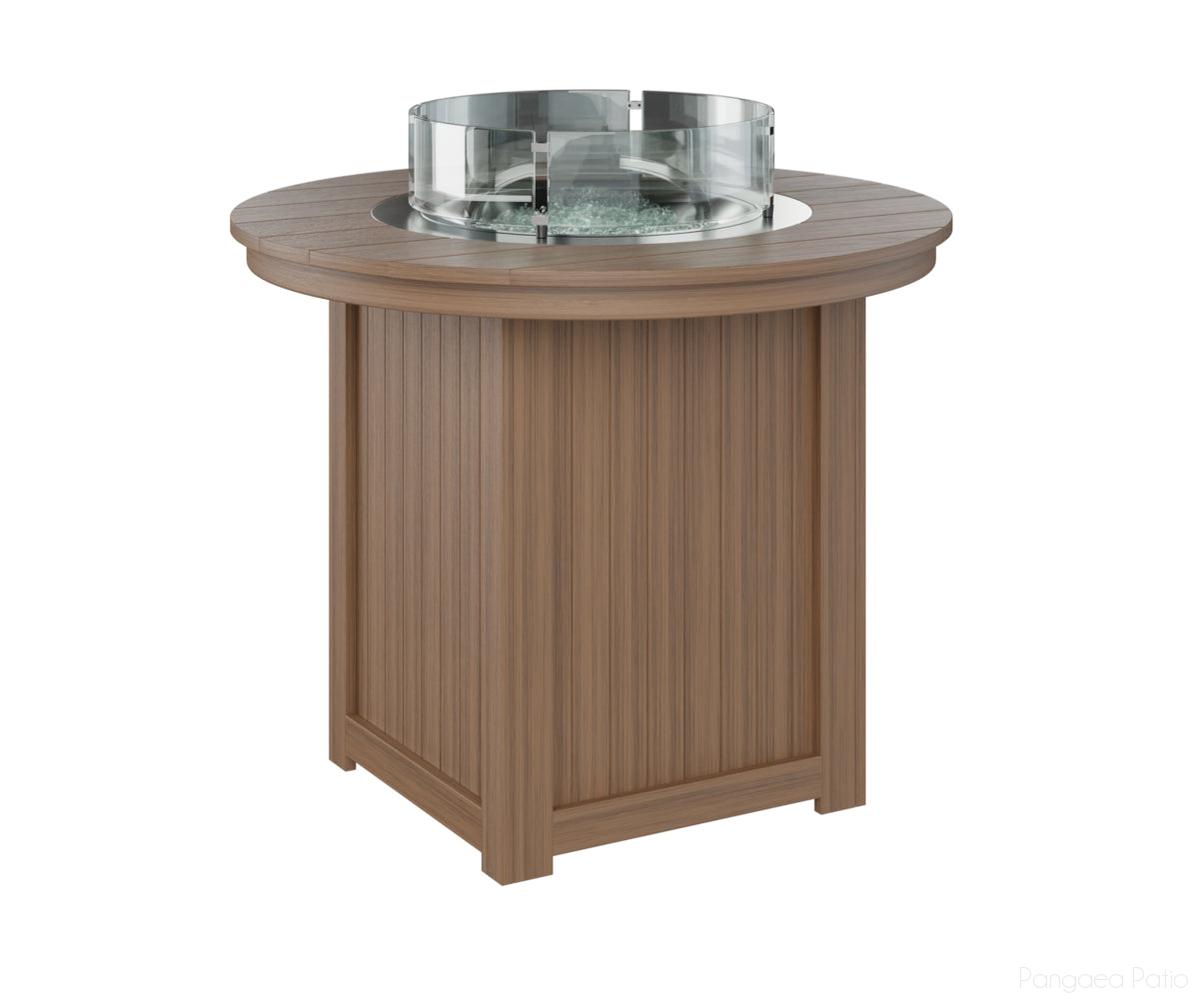 BGDRFT3644CAM-Berlin Gardens-Donoma 44" Round Fire Table - Counter Height-Antique Mahogany BG-Pangaea Patio