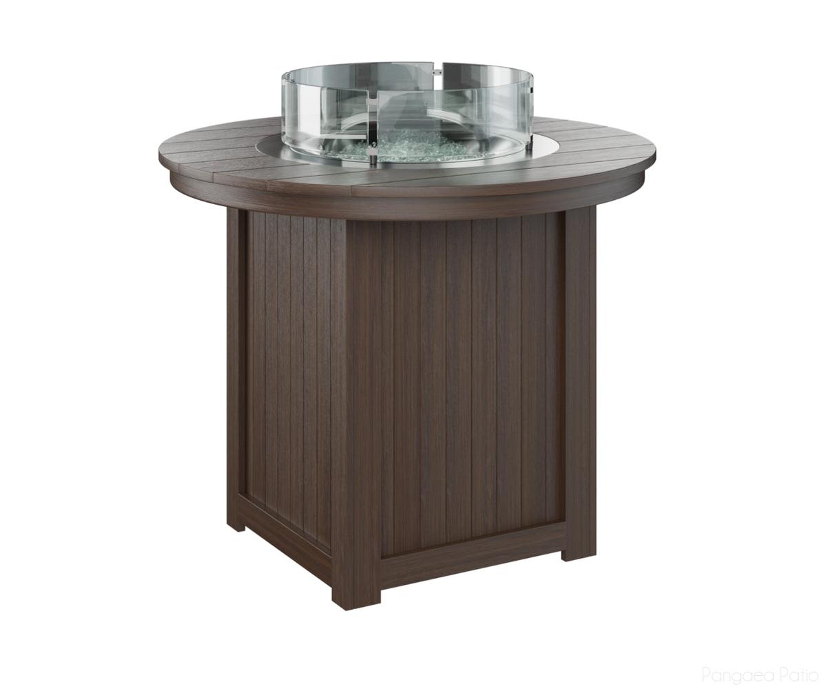 BGDRFT3644CBW-Berlin Gardens-Donoma 44" Round Fire Table - Counter Height-Brazilian Walnut BG-Pangaea Patio