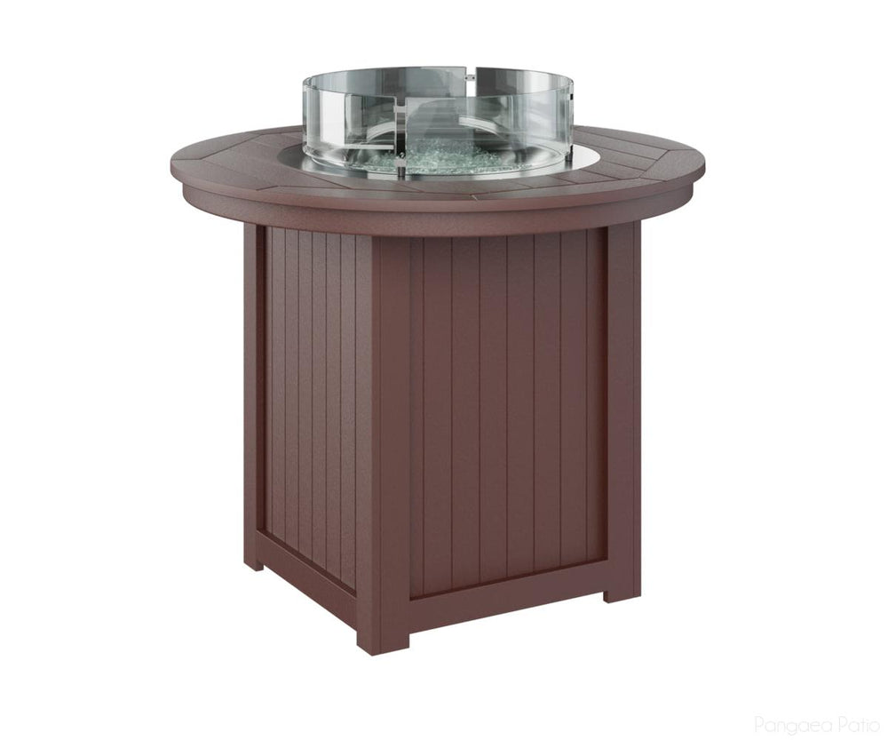 BGDRFT3644CBR-Berlin Gardens-Donoma 44" Round Fire Table - Counter Height-Burgundy BG-Pangaea Patio