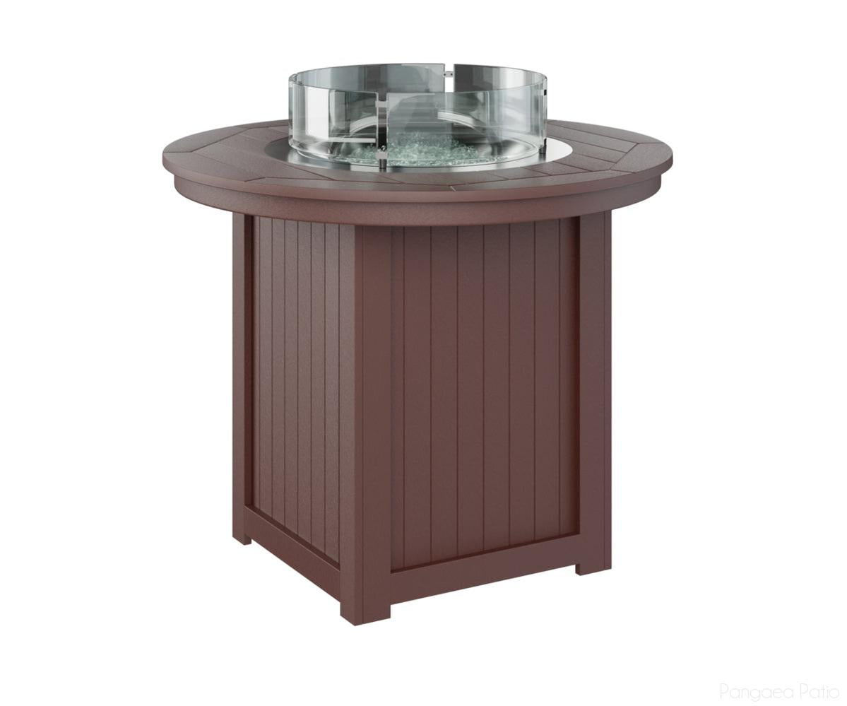 BGDRFT3644CBR-Berlin Gardens-Donoma 44" Round Fire Table - Counter Height-Burgundy BG-Pangaea Patio