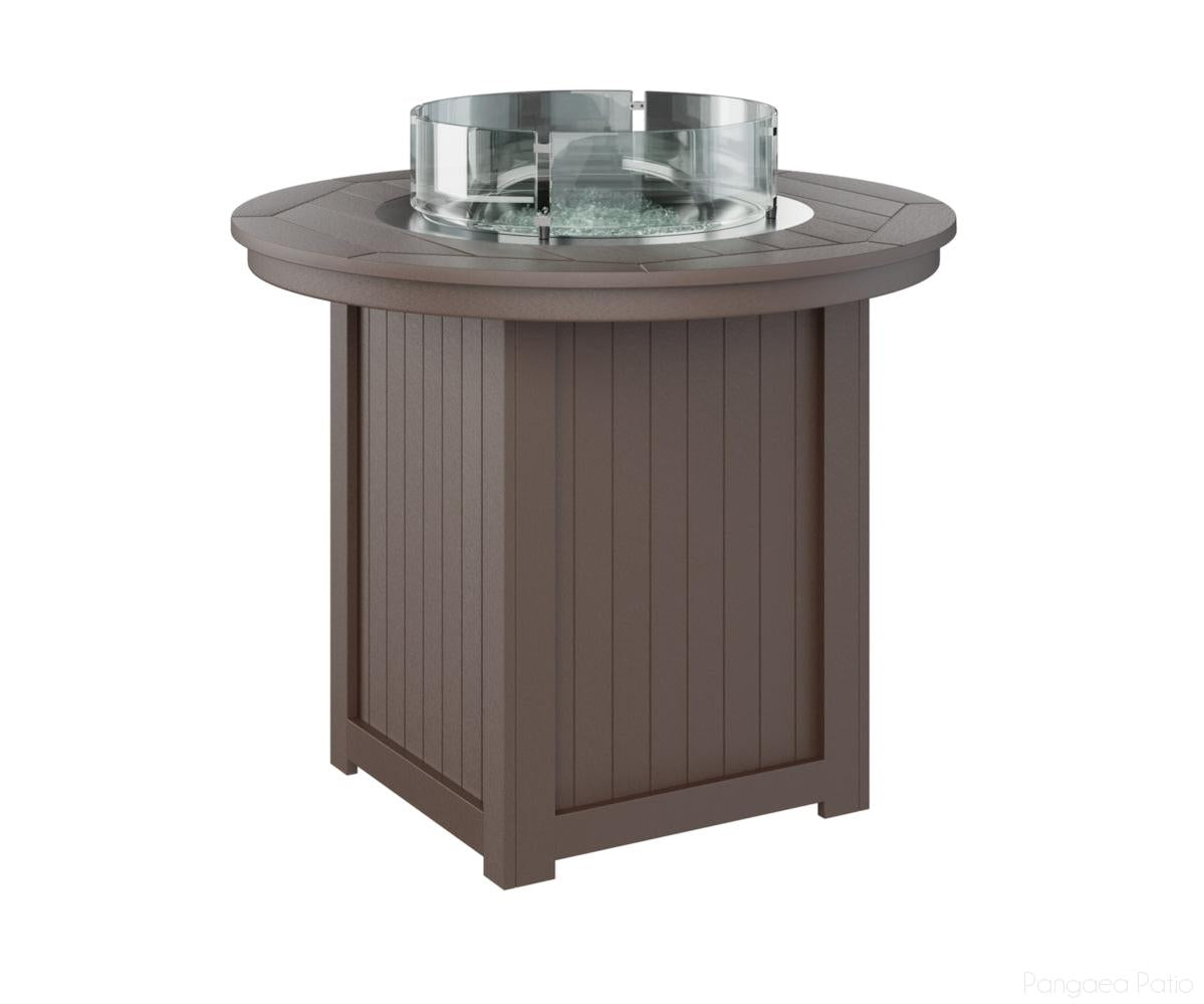 BGDRFT3644CCB-Berlin Gardens-Donoma 44" Round Fire Table - Counter Height-Chocolate Brown BG-Pangaea Patio