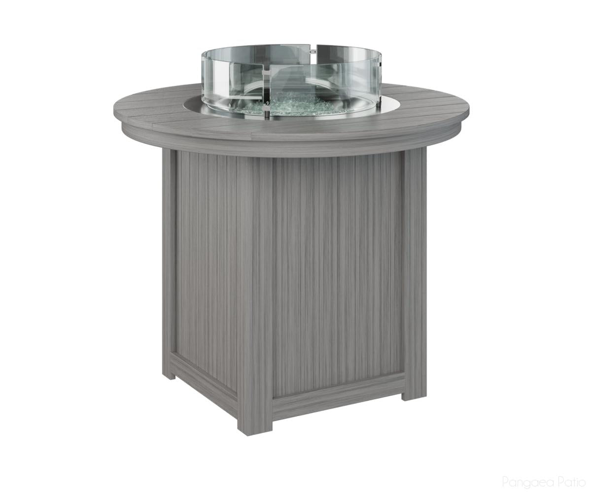 BGDRFT3644CDG-Berlin Gardens-Donoma 44" Round Fire Table - Counter Height-Driftwood Gray BG-Pangaea Patio