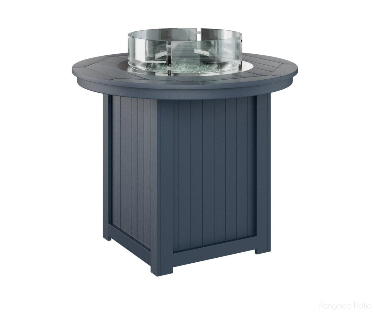 BGDRFT3644CNB-Berlin Gardens-Donoma 44" Round Fire Table - Counter Height-Navy Blue BG-Pangaea Patio