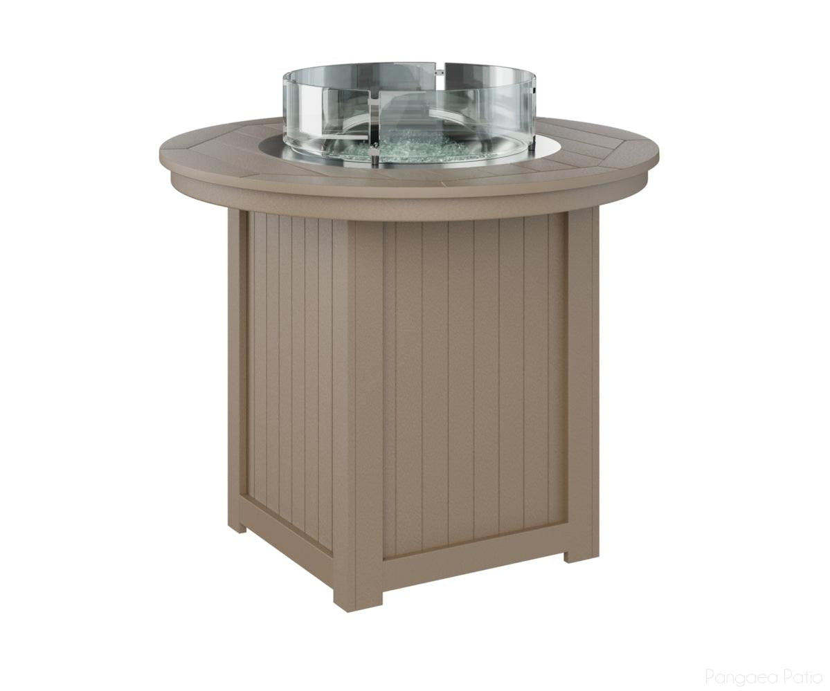 BGDRFT3644CWW-Berlin Gardens-Donoma 44" Round Fire Table - Counter Height-Weatherwood BG-Pangaea Patio