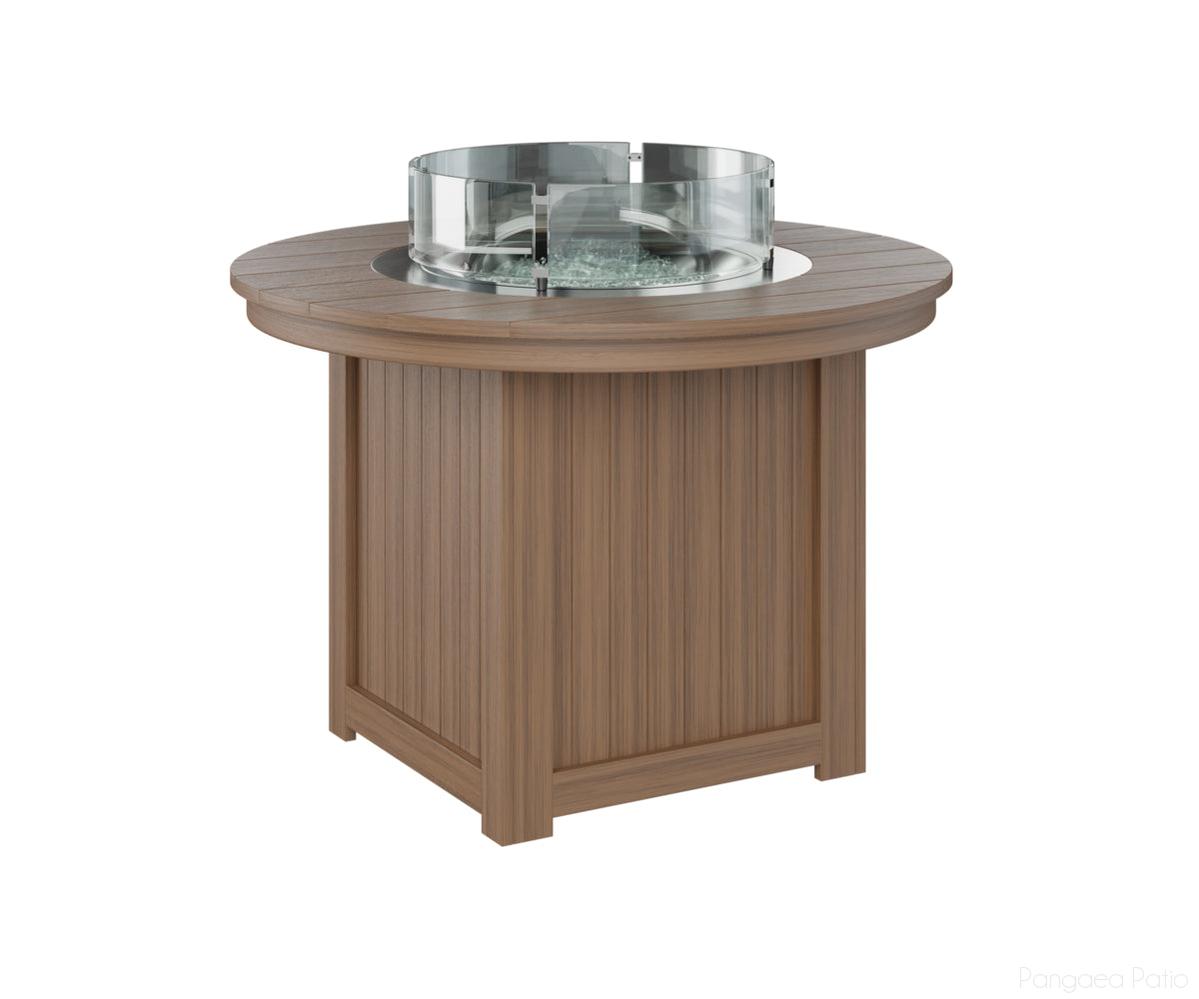 BGDRFT3044DAM-Berlin Gardens-Donoma 44" Round Fire Table - Dining Height-Antique Mahogany BG-Pangaea Patio