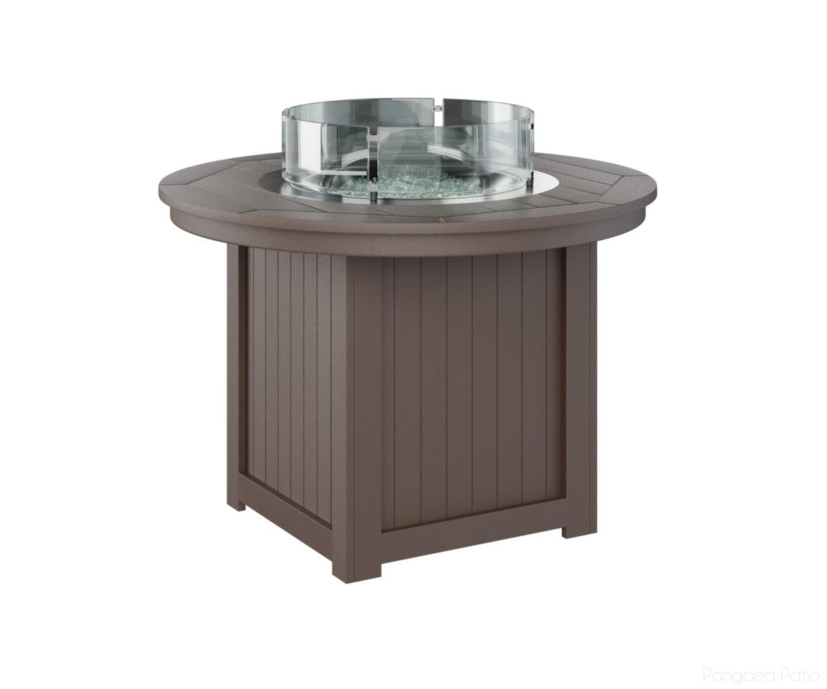 BGDRFT3044DCB-Berlin Gardens-Donoma 44" Round Fire Table - Dining Height-Chocolate Brown BG-Pangaea Patio