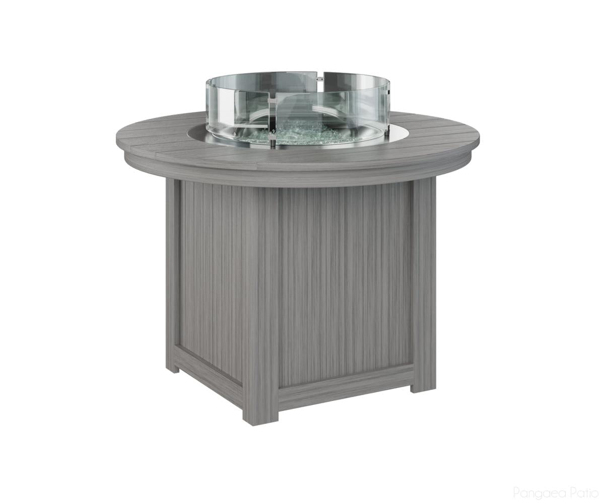 BGDRFT3044DDG-Berlin Gardens-Donoma 44" Round Fire Table - Dining Height-Driftwood Gray BG-Pangaea Patio