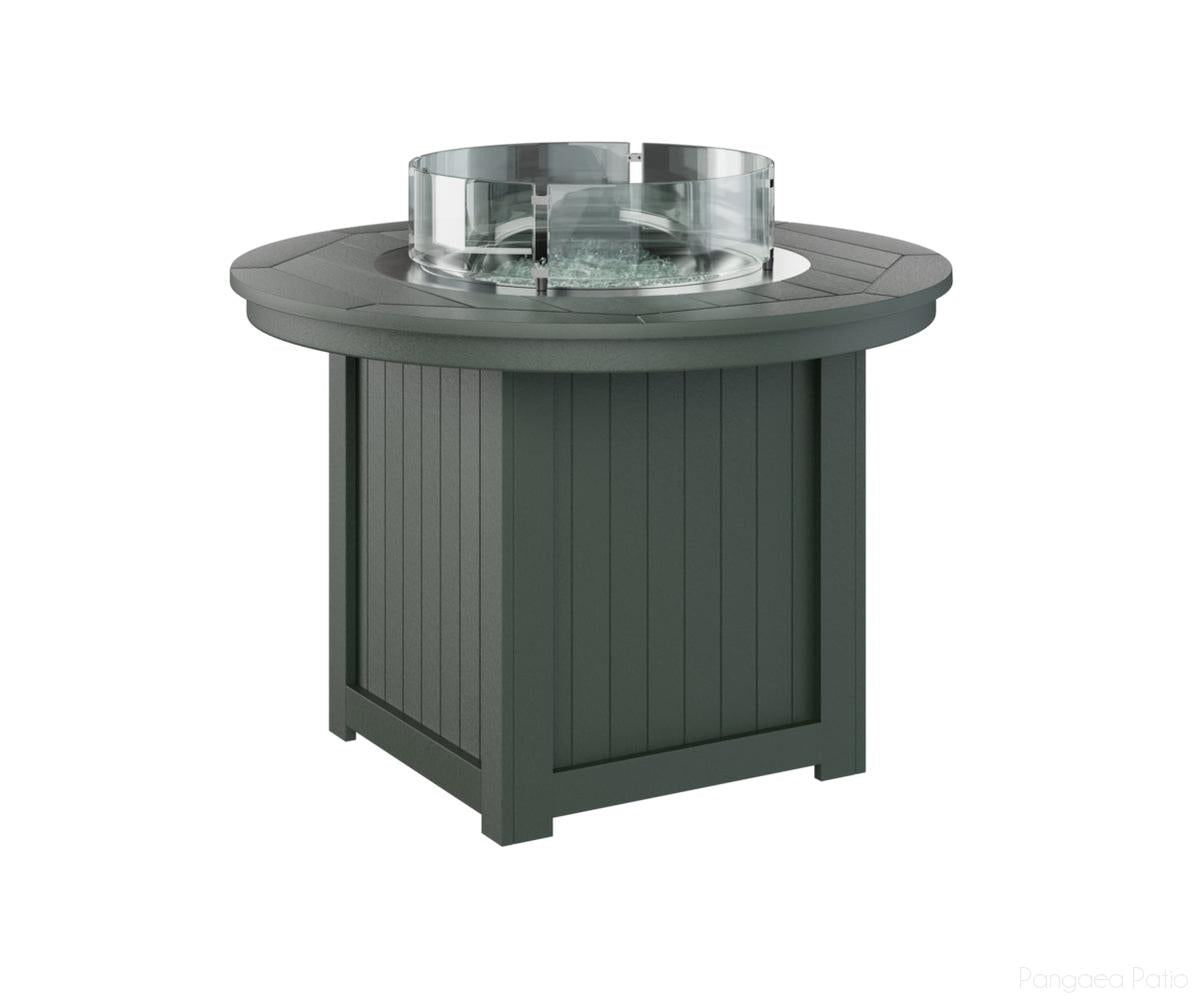 BGDRFT3044DG-Berlin Gardens-Donoma 44" Round Fire Table - Dining Height-Green BG-Pangaea Patio