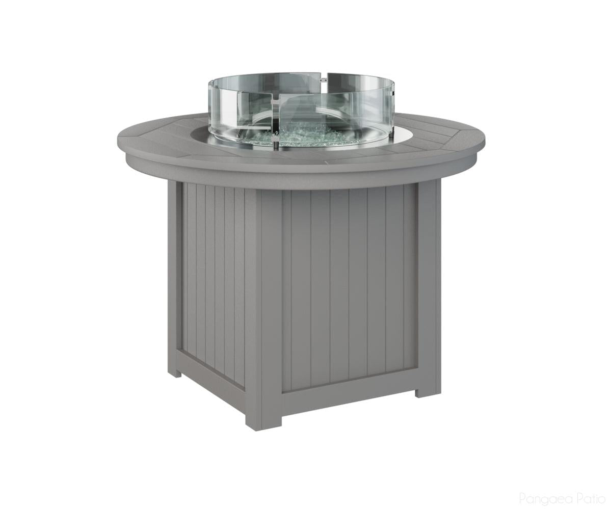 BGDRFT3044DLG-Berlin Gardens-Donoma 44" Round Fire Table - Dining Height-Light Gray BG-Pangaea Patio