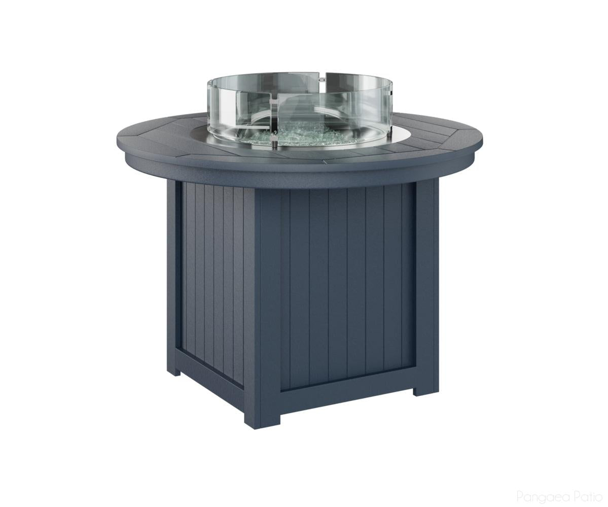BGDRFT3044DNB-Berlin Gardens-Donoma 44" Round Fire Table - Dining Height-Navy Blue BG-Pangaea Patio