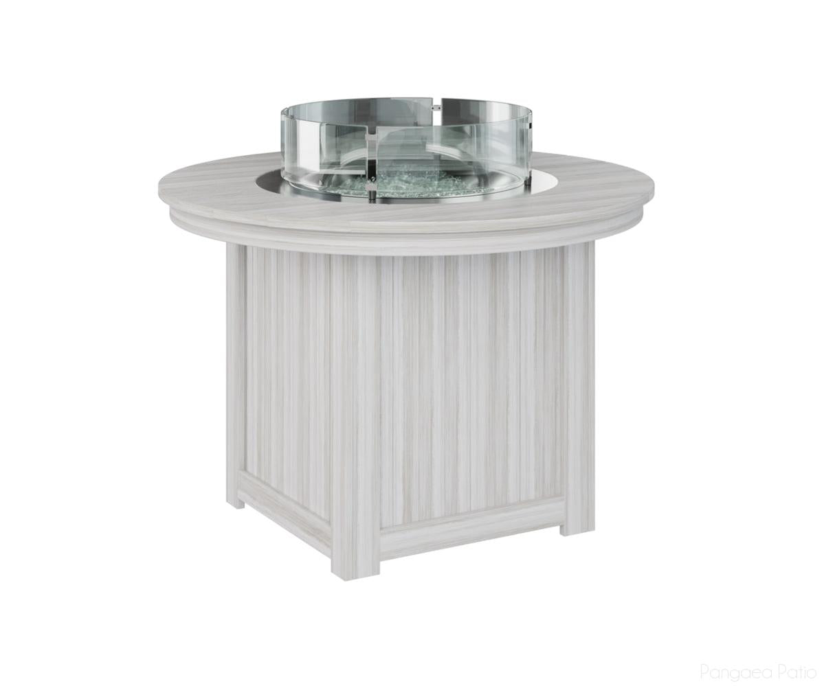 BGDRFT3044DSS-Berlin Gardens-Donoma 44" Round Fire Table - Dining Height-Seashell BG-Pangaea Patio