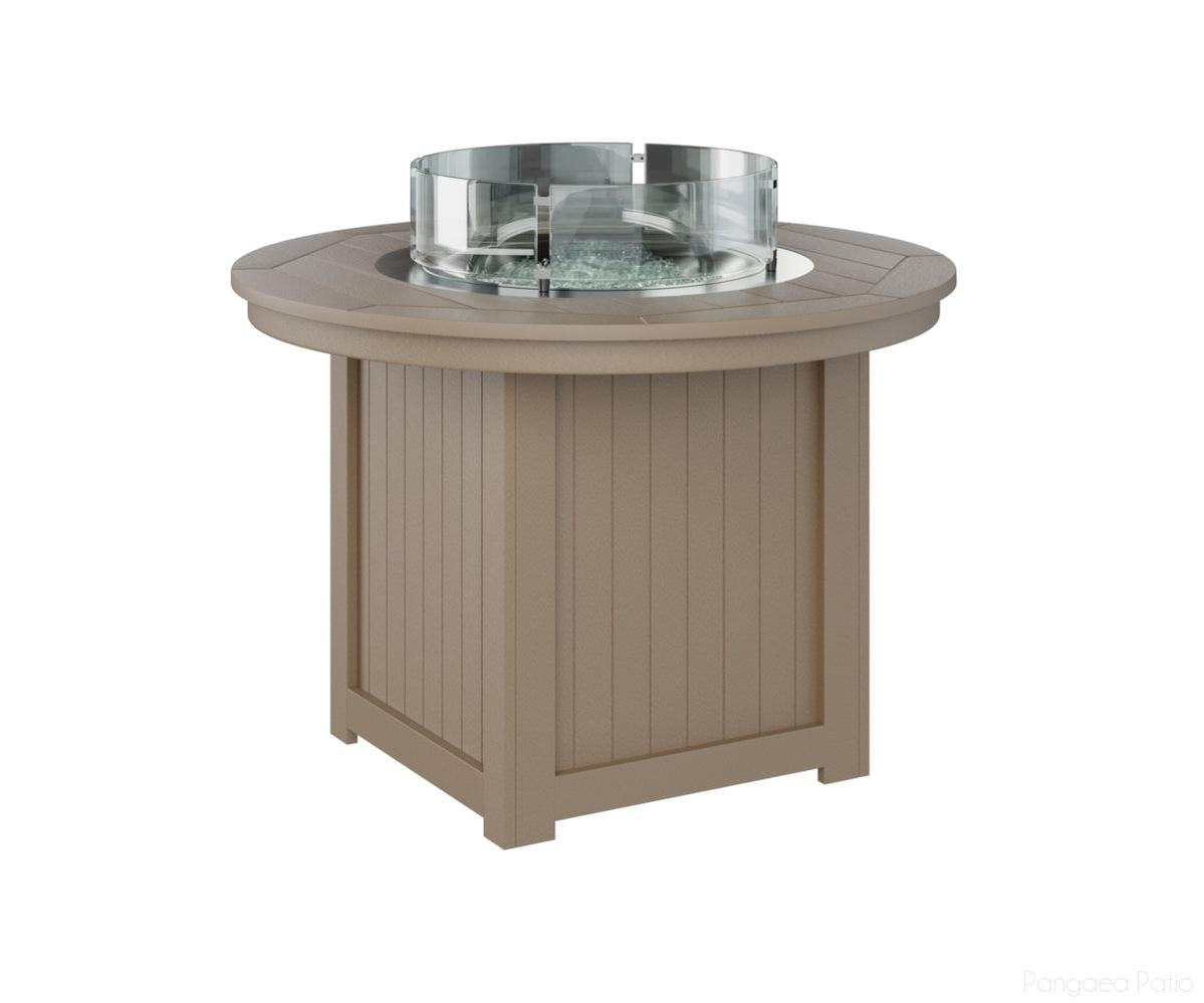 BGDRFT3044DWW-Berlin Gardens-Donoma 44" Round Fire Table - Dining Height-Weatherwood BG-Pangaea Patio