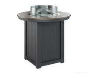 BGDHFT3944BBZBK-Berlin Gardens-Donoma 44" Round Fire Table - Hammered Top - Bar Height-Bronze BG-Black BG-Pangaea Patio