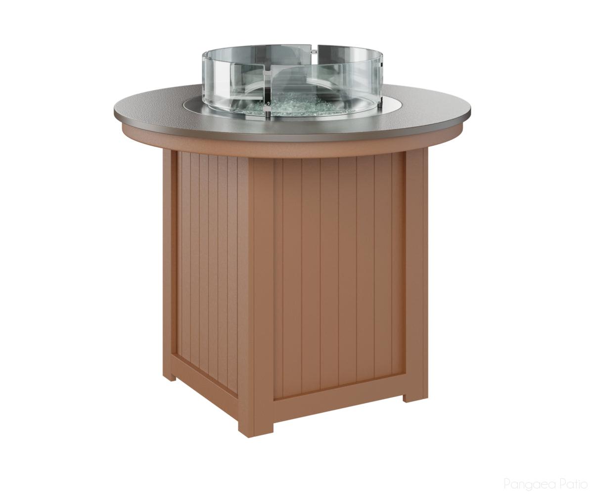 BGDHFT3644CBZCD-Berlin Gardens-Donoma 44" Round Fire Table - Hammered Top - Counter Height-Bronze BG-Cedar BG-Pangaea Patio