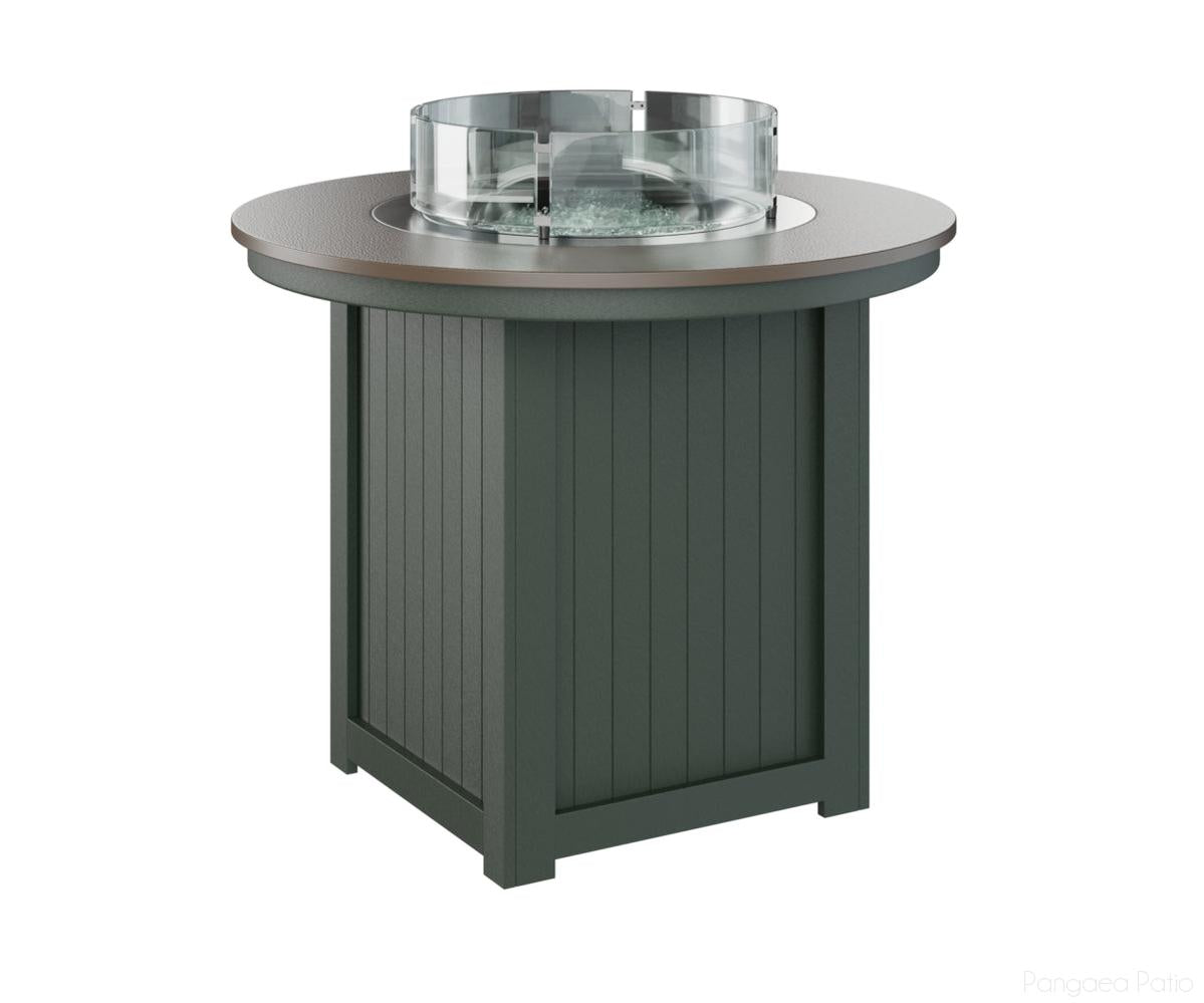 BGDHFT3644CBZGN-Berlin Gardens-Donoma 44" Round Fire Table - Hammered Top - Counter Height-Bronze BG-Green BG-Pangaea Patio
