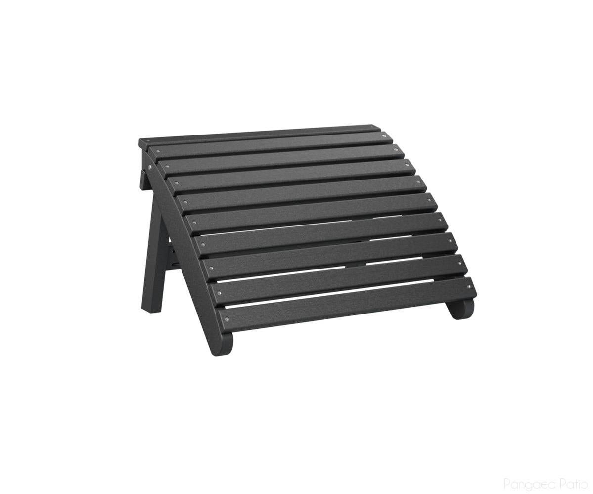 BGPFAF2417B-Berlin Gardens-Folding Adirondack Footstool-Black BG-Pangaea Patio