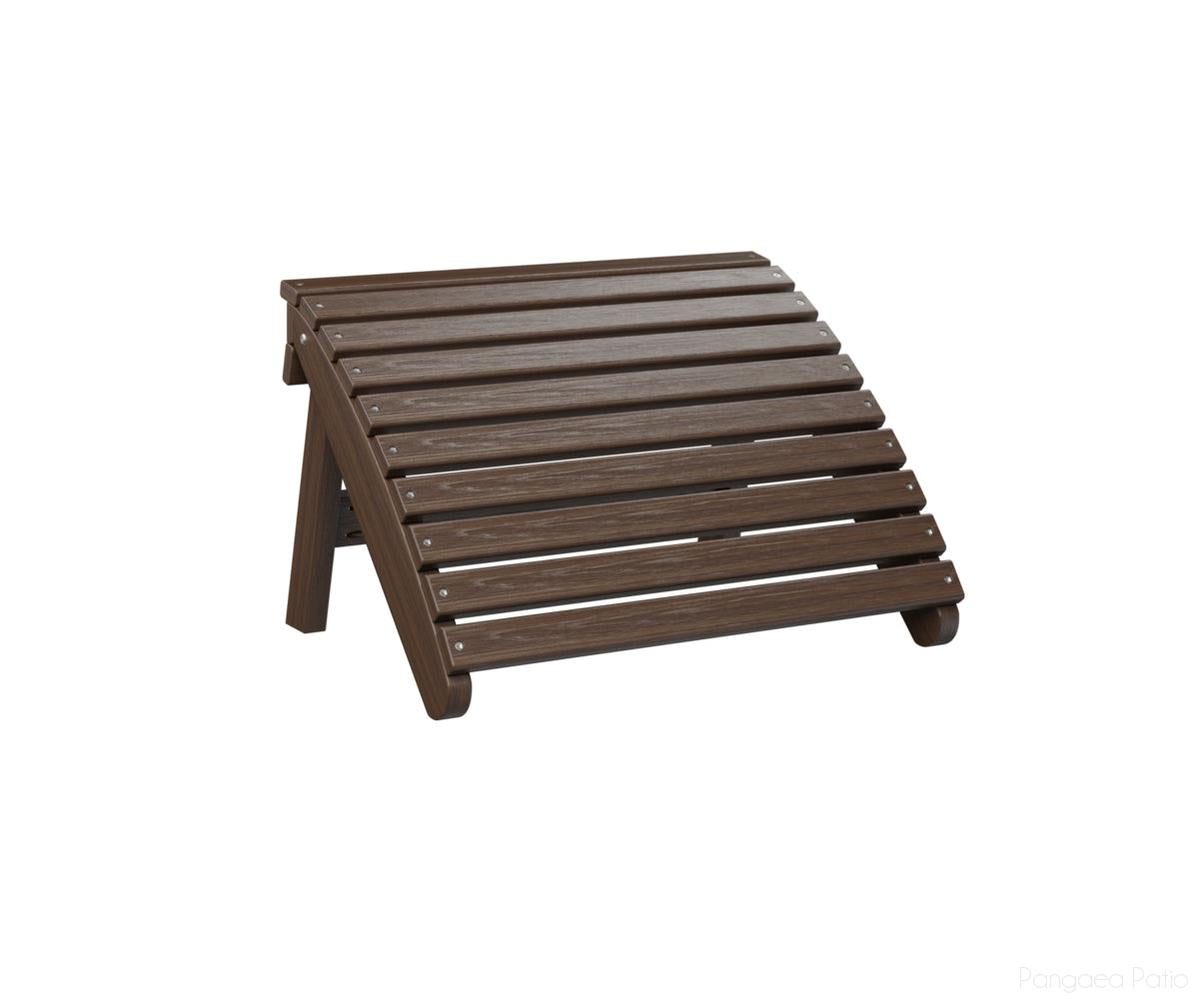 BGPFAF2417BW-Berlin Gardens-Folding Adirondack Footstool-Brazilian Walnut BG-Pangaea Patio
