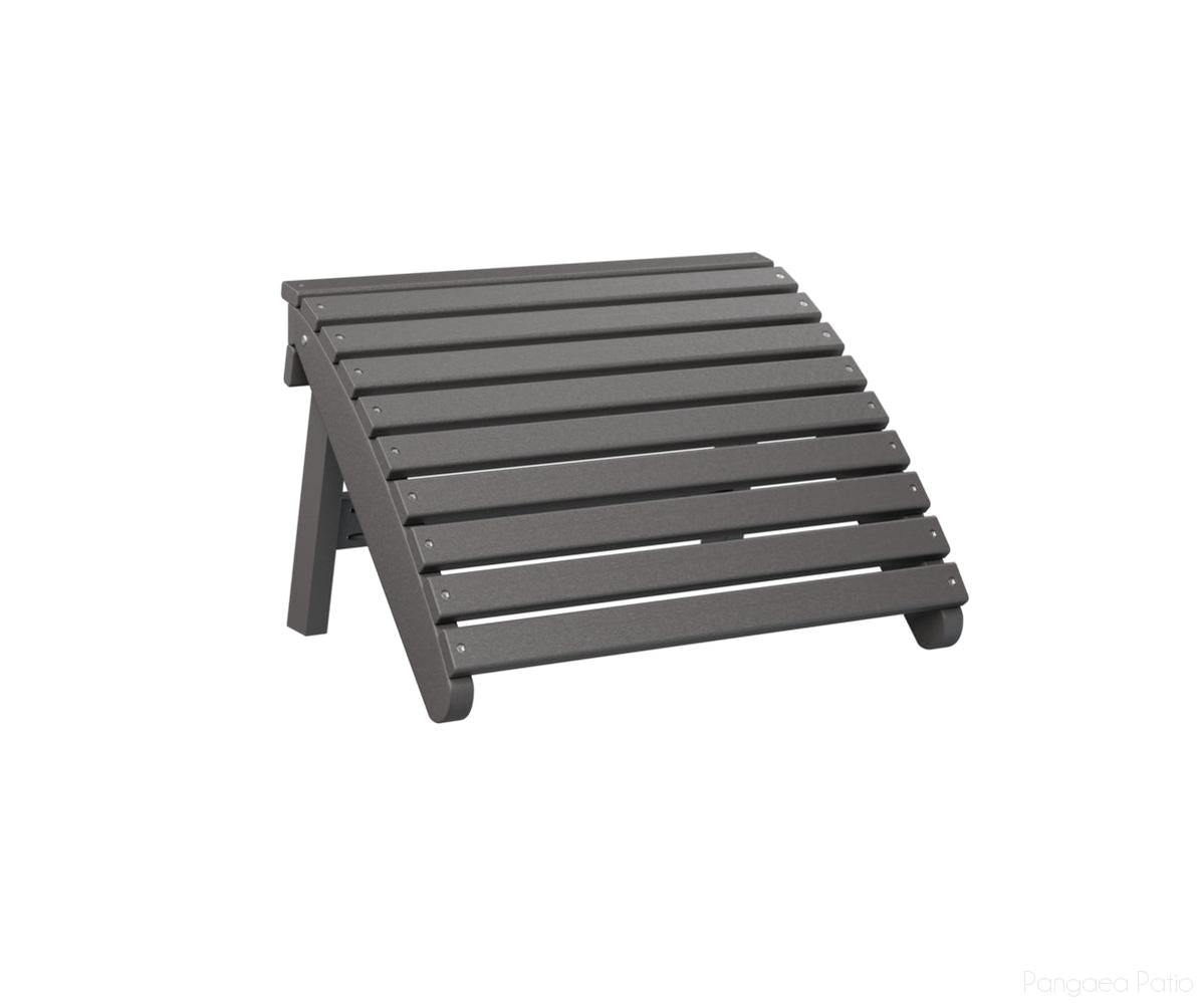 BGPFAF2417SG-Berlin Gardens-Folding Adirondack Footstool-Smoke Gray BG-Pangaea Patio
