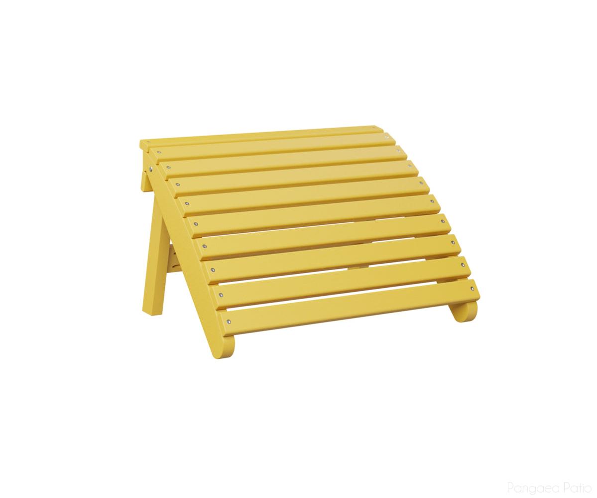 BGPFAF2417SY-Berlin Gardens-Folding Adirondack Footstool-Sunburst Yellow BG-Pangaea Patio