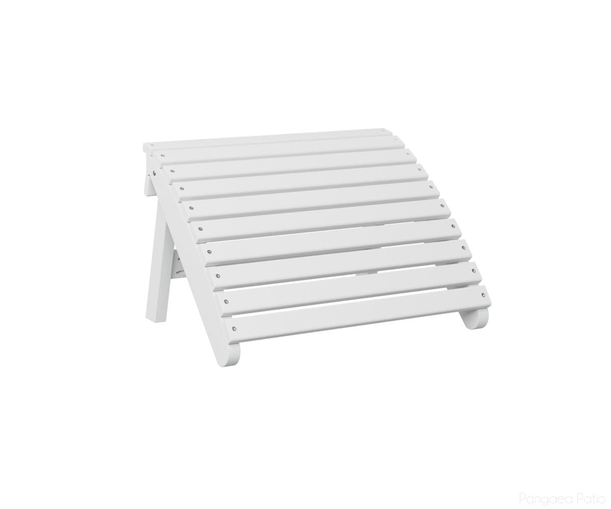 BGPFAF2417W-Berlin Gardens-Folding Adirondack Footstool-White BG-Pangaea Patio