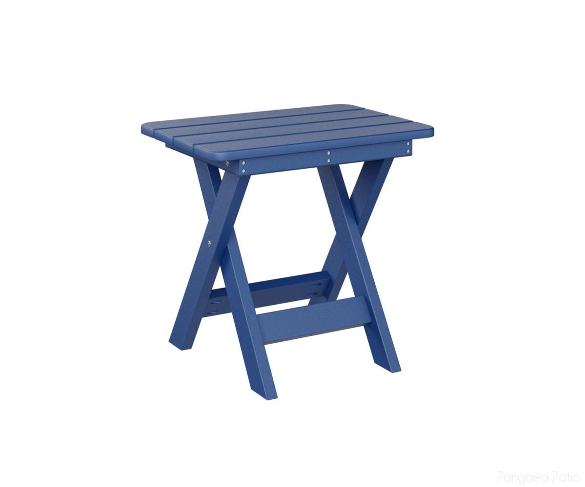 BGPFET1522PB-Berlin Gardens-Folding End Table-Pacific Blue BG-Pangaea Patio