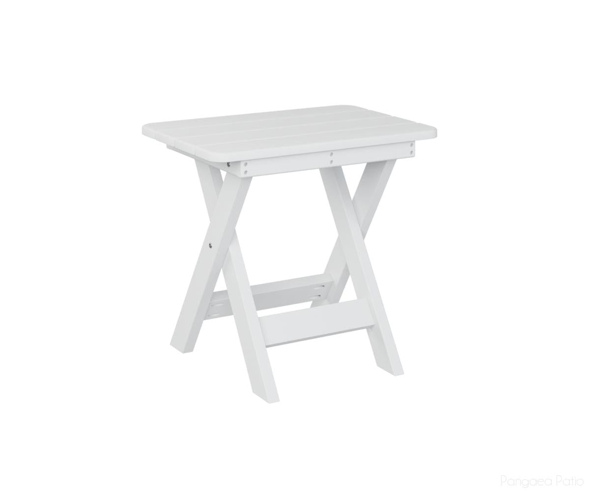 BGPFET1522W-Berlin Gardens-Folding End Table-White BG-Pangaea Patio
