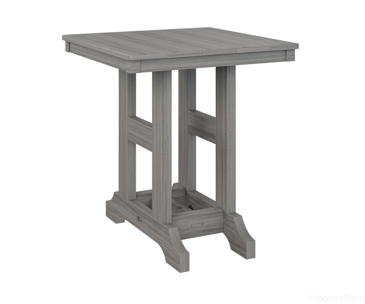 BGGCT0028BDG-Berlin Gardens-Garden Classic 28" Square Table - Bar Height-Driftwood Gray BG-Pangaea Patio