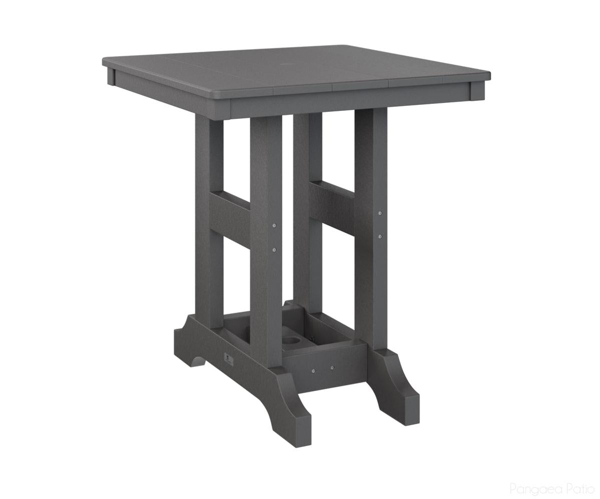 BGGCT0028BSG-Berlin Gardens-Garden Classic 28" Square Table - Bar Height-Smoke Gray BG-Pangaea Patio