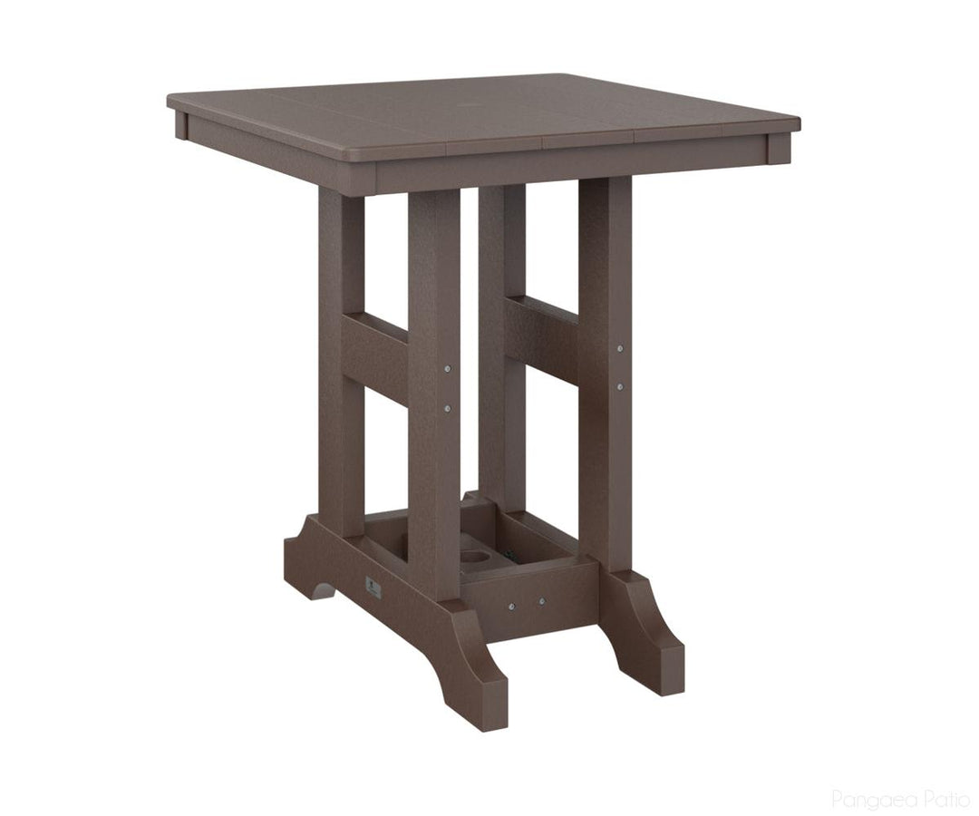 BGGCT0028CCB-Berlin Gardens-Garden Classic 28" Square Table - Counter Height-Chocolate Brown BG-Pangaea Patio