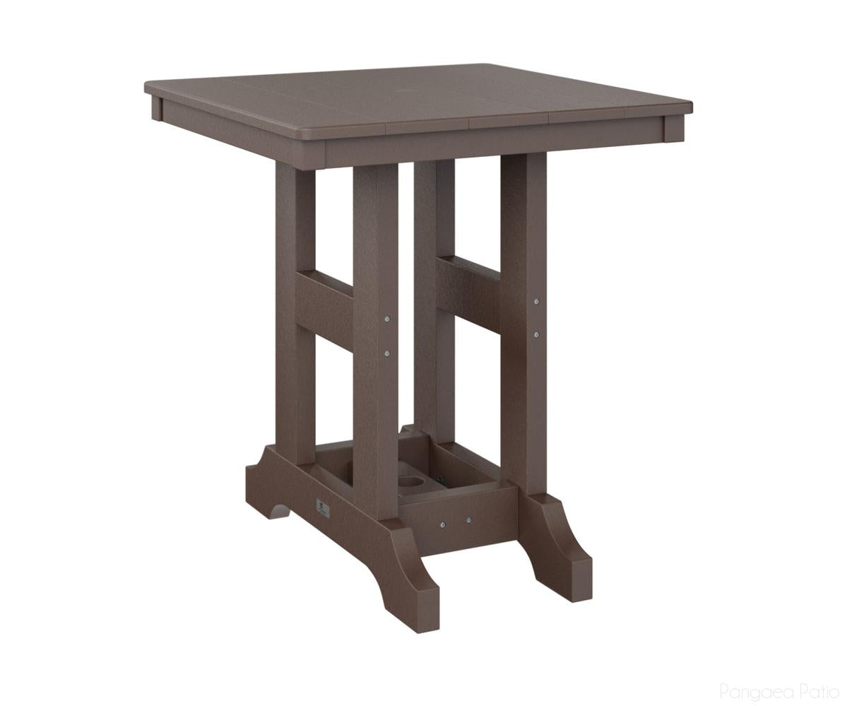 BGGCT0028CCB-Berlin Gardens-Garden Classic 28" Square Table - Counter Height-Chocolate Brown BG-Pangaea Patio