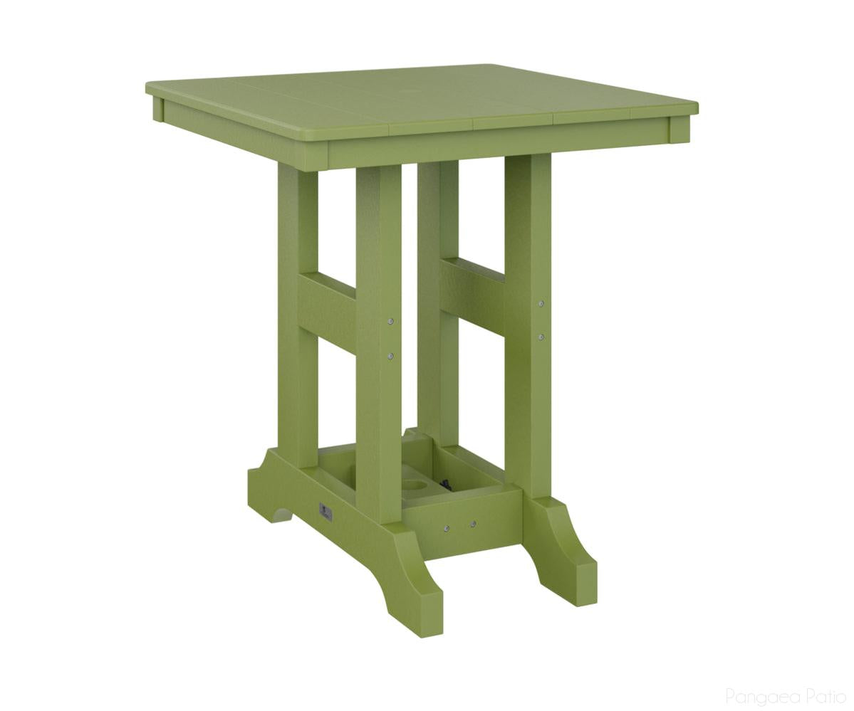 BGGCT0028CKG-Berlin Gardens-Garden Classic 28" Square Table - Counter Height-Kiwi Green BG-Pangaea Patio