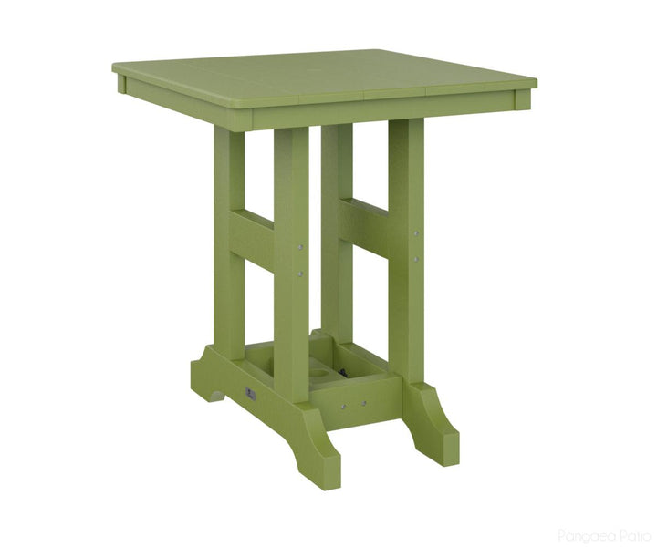 BGGCT0028CKG-Berlin Gardens-Garden Classic 28" Square Table - Counter Height-Kiwi Green BG-Pangaea Patio