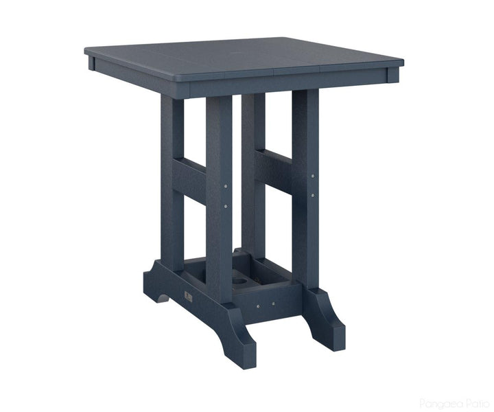 BGGCT0028CNB-Berlin Gardens-Garden Classic 28" Square Table - Counter Height-Navy Blue BG-Pangaea Patio