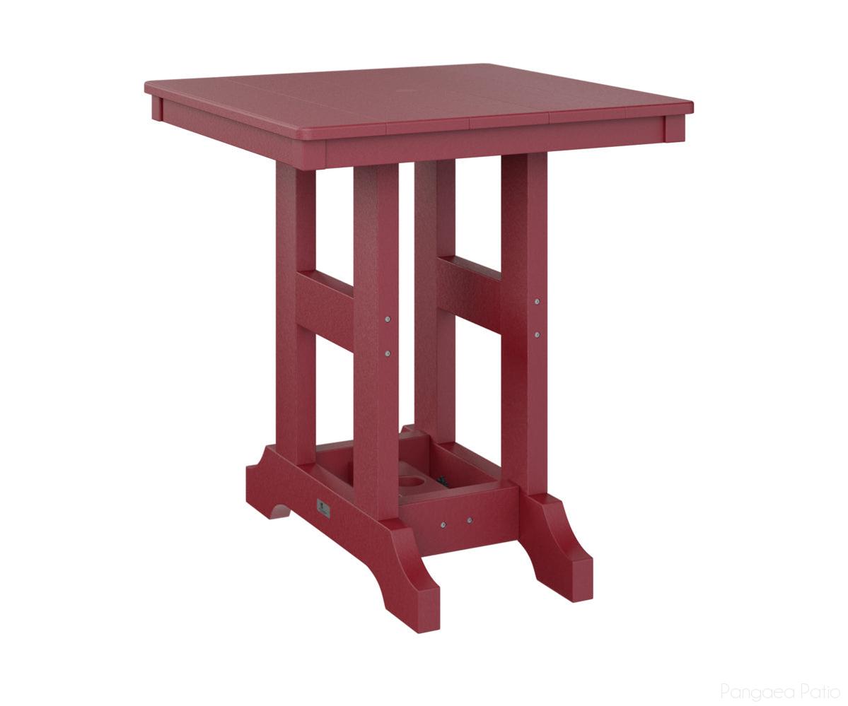 BGGCT0028CSR-Berlin Gardens-Garden Classic 28" Square Table - Counter Height-Scarlet Red BG-Pangaea Patio