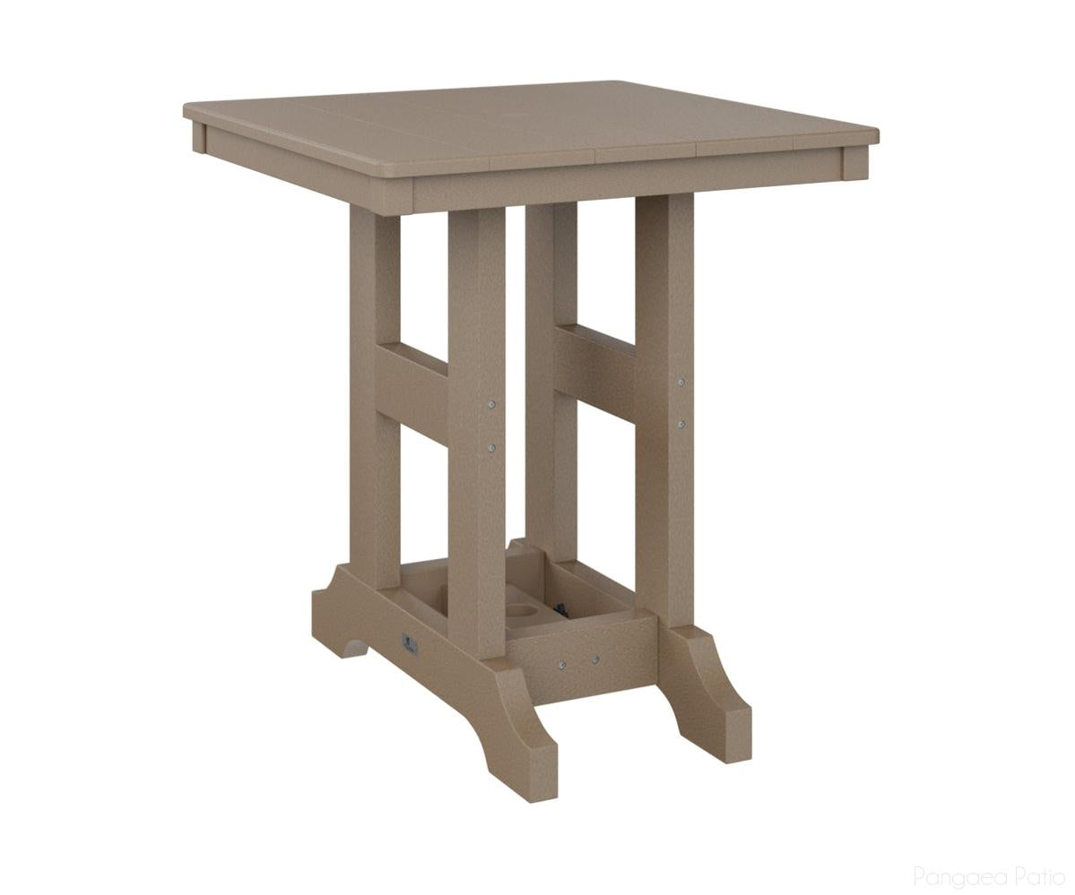 BGGCT0028CWW-Berlin Gardens-Garden Classic 28" Square Table - Counter Height-Weatherwood BG-Pangaea Patio