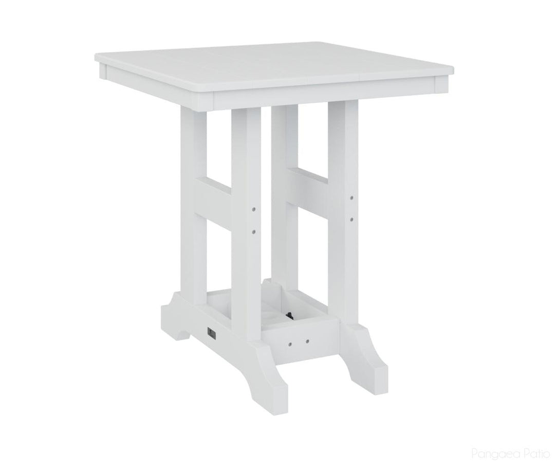 BGGCT0028CWH-Berlin Gardens-Garden Classic 28" Square Table - Counter Height-White BG-Pangaea Patio
