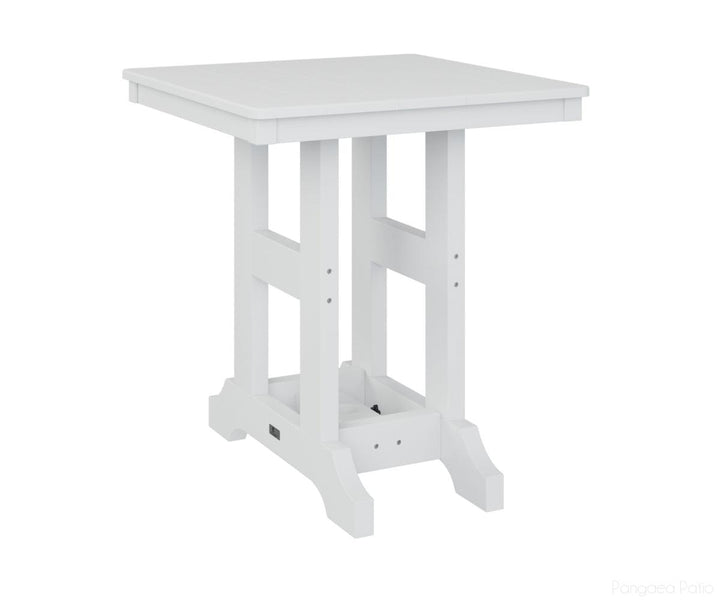 BGGCT0028CWH-Berlin Gardens-Garden Classic 28" Square Table - Counter Height-White BG-Pangaea Patio