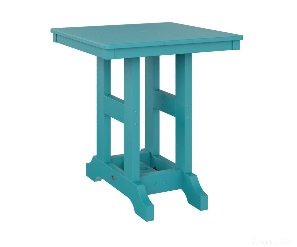 BGGCT0028DAB-Berlin Gardens-Garden Classic 28" Square Table - Dining Height-Aruba Blue BG-Pangaea Patio