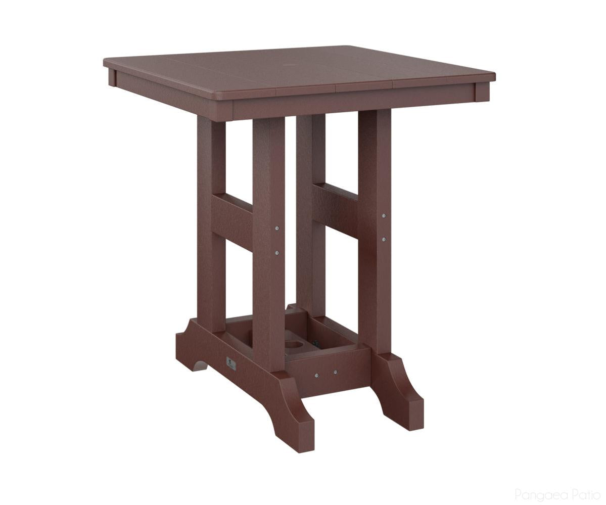 BGGCT0028DBY-Berlin Gardens-Garden Classic 28" Square Table - Dining Height-Burgundy BG-Pangaea Patio