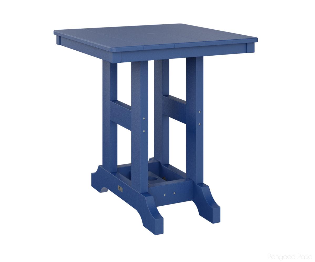BGGCT0028DPB-Berlin Gardens-Garden Classic 28" Square Table - Dining Height-Pacific Blue BG-Pangaea Patio