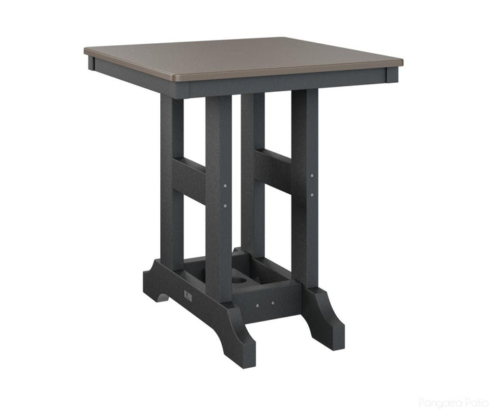 BGGCHF0028CBZBK-Berlin Gardens-Garden Classic 28" Square Table - Hammered Top - Counter Height-Bronze BG-Black BG-Pangaea Patio