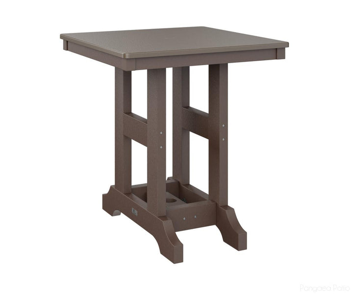 BGGCHF0028CBZCB-Berlin Gardens-Garden Classic 28" Square Table - Hammered Top - Counter Height-Bronze BG-Chocolate Brown BG-Pangaea Patio
