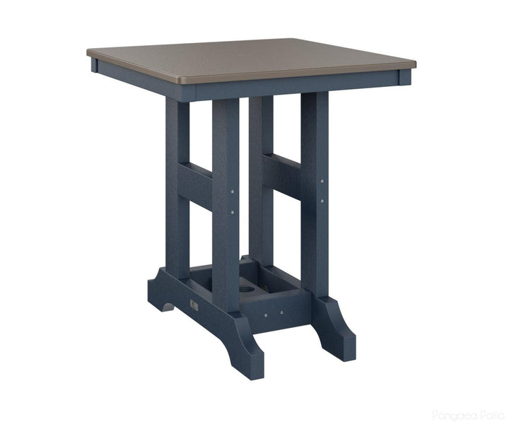 BGGCHF0028CBZNB-Berlin Gardens-Garden Classic 28" Square Table - Hammered Top - Counter Height-Bronze BG-Navy Blue BG-Pangaea Patio